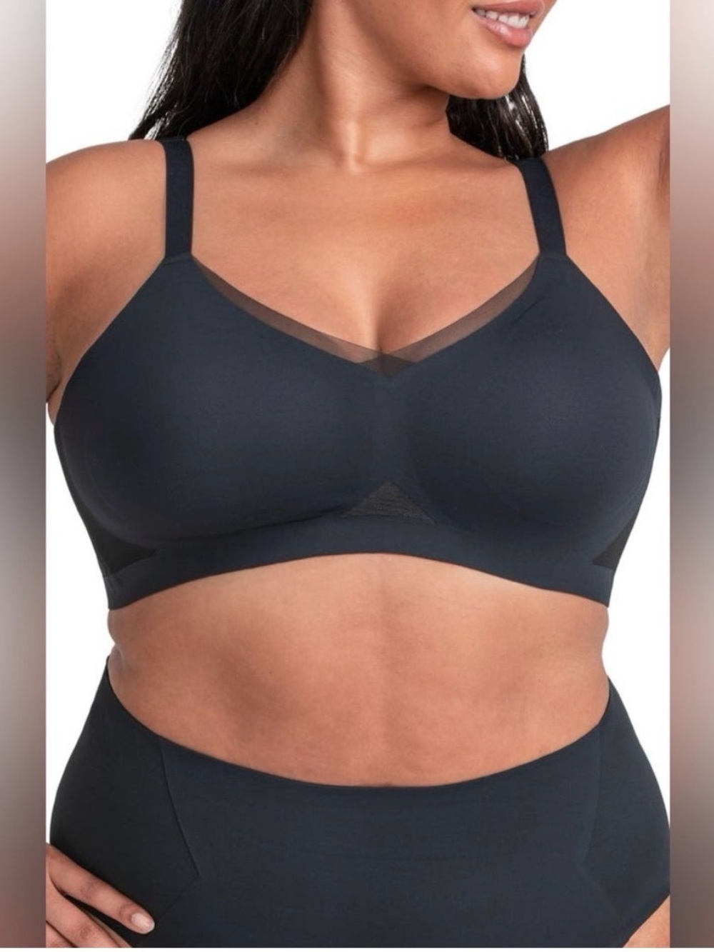 Honeylove Black Seamless Wireless Comfort Bra Size 2X